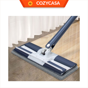 【COZYCASA】Hands-Free Flat Mop with Wiper Strip/ Lazy Mop/ Hanging Storage Mop/Dual-Use Mop
