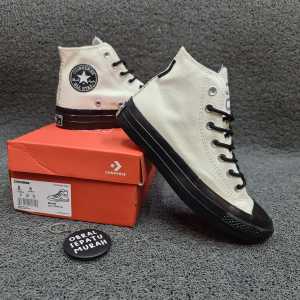 OBRAL SEPATU SNEAKERS CV 70S HIGH X GRTX CREAM SOL HITAM GLOSSY 38-43 SEPATU KANVAS MURAH