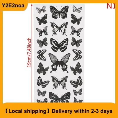 【Local shipping】 1 Sheet Waterproof Temporary Tattoo Sticker 3D Butterfly Tattoo Leg Arm Art