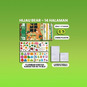 LD-M380 Buku Aktivitas Bayi Lucu DIY Quiet Busy Book dan Velcro 14 30 Halaman / Mainan Buku Edukasi