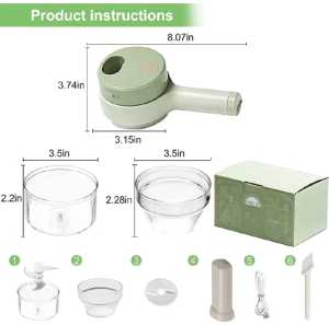 FOOD CHOPPER ELECTRIC 4 IN 1 / BLENDER PORTABLE PENGGILING BUMBU BAWANG PEMOTONG SAYUR ELEKTRIK -COD