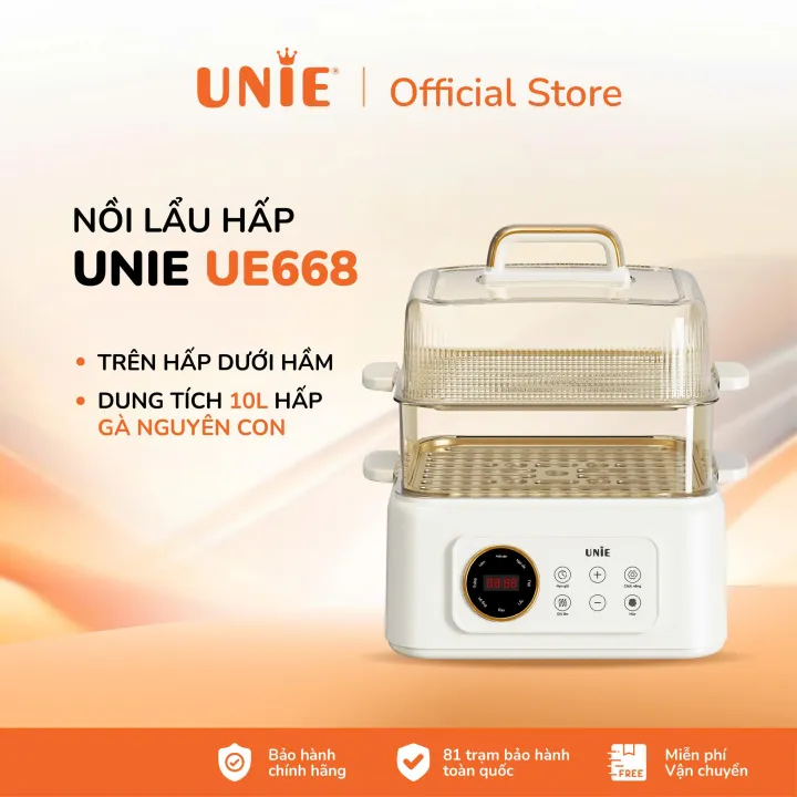 Nồi lẩu hấp đa năng Unie UE668 dung tích 10L 2 tầng tháo rời, đa dạng ...