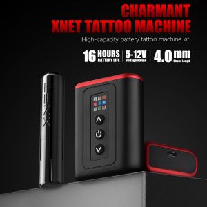 XNET เครื่องสักมืออาชีพที่มีเสน่ห์ชุดปากกาสักคิ้วแบตเตอรี่ 4800mAh เครื่องสักแต่งหน้าถาวร