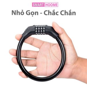 Khóa Xe Đạp Thể Thao Phụ Kiện Xe Đạp Pedal Khóa Dây Xe Đạp Mật Mã 4 Số Lõi Thép Cao Cấp Chống Cắt Chống Trộm-SMART HOOME