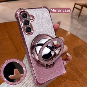 Luxury Glitter Mirror Kickstand Phone Case for OPPO Reno 13 Pro 5G 12 11 10 Pro Plus + 8 8T 4G 7 5 5Z Shockproof Cover Casing