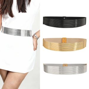 CANICECA 67/77/87cm Tight Waistband Elegant Elastic Dress Belt Fashion Bright Waist Corset for Women