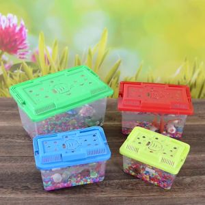 Factory Portable Plastic Fish Tank Aquarium Large Medium and Small Stall Fish Transparent Turtle Transport