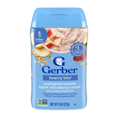 Gerber MultiGrain Banana Apple Strawberry Cereal 227G - From 12 Months