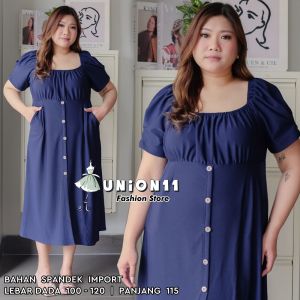 UNION11 - DRESS JUMBO WANITA LD 120 / DRESS JUMBO WANITA / BAJU KERJA WANITA BIGSIZE / DRESS JUMBO WANITA / DRESS JUMBO XXXL WANITA SUVIN