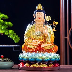 Bộ tôn tượng 3 vị Phật Tây Phương Tam Thánh cao 30cm hàng nhập khẩu chất liệu composite cao cấp dùng để thờ cúng