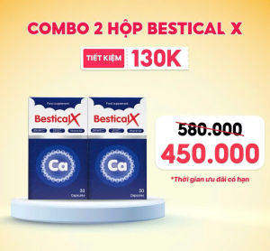 Combo 2 hộp Bestical X Giúp Bé Hấp Thu CanxiGiúp bé cao lớn 1m8