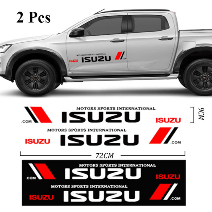 2PCS ISUZU DMAX MUX D-MAX M-UX Door Side Stickers Creative Auto Body ...