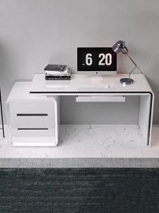 [CozyNest ]Computer Desk A Study Desk Paint Coating Table White Office Desk