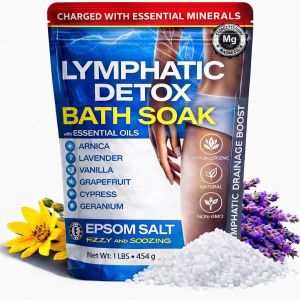 Bruizex Arnica Montana Bath Salts Epsom Salt Bath Soak for Lymphatic Drainage & Body Magnesium Bath soak with Essential Oils Bath Salts for Swelling & Post Surgery -1 Lb