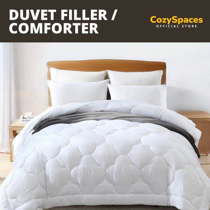 Cozy Spaces - Plain White Comforter / Duvet Filler / Quilt Insert For ...