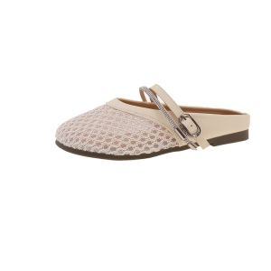 [FreeShipping] Outdoor Slippers 2025 Summer New Designer Fashionable Hollow Out Sandals Womens Flat Slippers