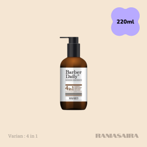 MAKARIZO Barber Daily 4in1 220ml Face Wash Body Soap Conditioner Shampoo Sabun Mandi Cuci Muka Cowok