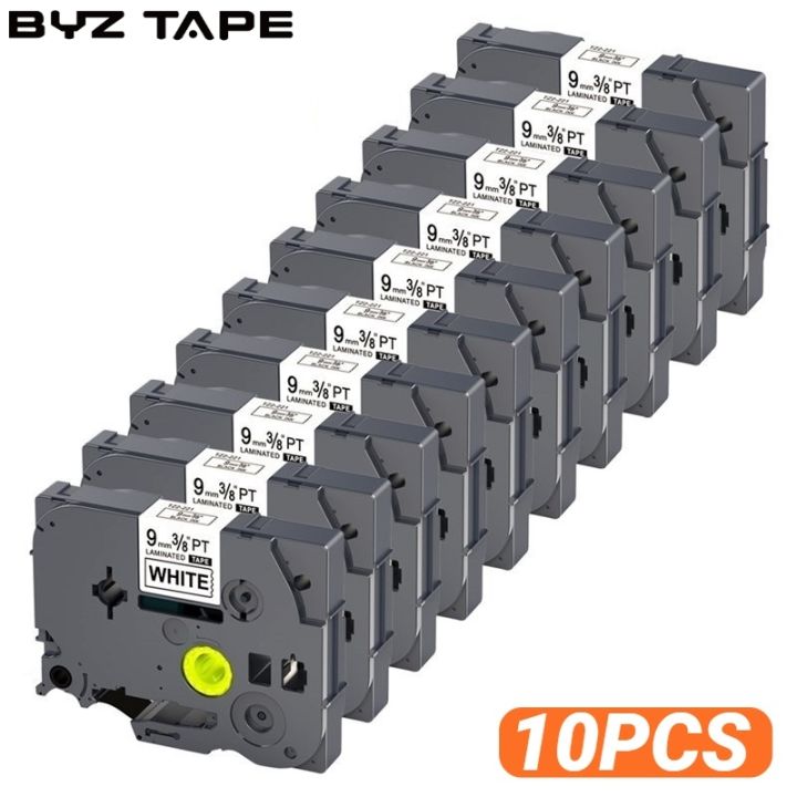 Brother TZe-221 Label Tape, 9mm (0.35"), Black on White, Compatible