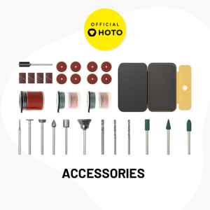 HOTO Rotary Tool Accessories Kit [ 60-In-1 Accessories LED Dust Cover Light DIY ]