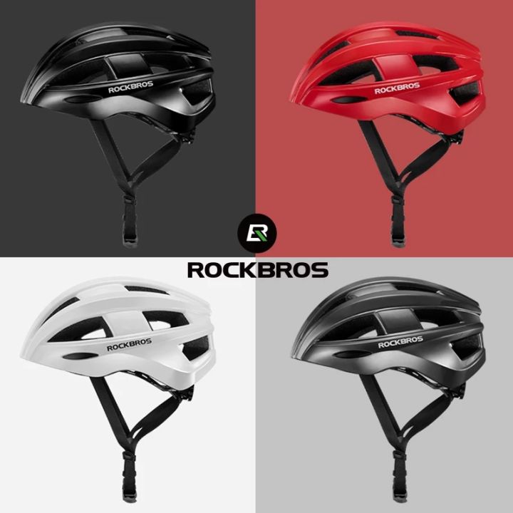 Local Delivery ROCKBROS Cycling Helmet Night Safety Helmets With Warning Light Bike Helmet USB Rechargeable light Bicycle accessories Lazada PH