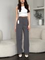 Loose pants Wanita - Trousers Wanita - Celana Anti Kusut - Celana Highwaist Wanita - Celana Kulot Wanita - Celana Kerja Anti Kusut. 