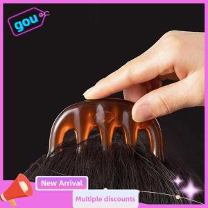 gou หวีนวดเส้นลมปราณ1ชิ้นหวีซี่กว้าง5ซี่ทำจากเรซินช่วยในการไหลเวียนโลหิตป้องกันไฟฟ้าสถิตย์ผมเรียบ