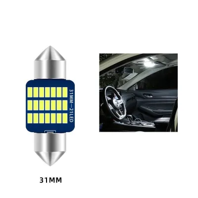 ไฟเพดานรถยนต์ LED 31MM 21SMD ชิปขั้วแคปซูล มีให้เลือกสองสี ขาว-ไอซ์บลู *ราคา1 ชิ้น