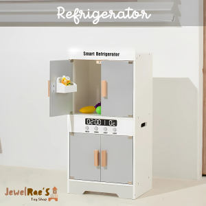 JewelRaes Ash Wooden Minimalist Kitchen Playset for Kids with Accessories / Wooden Kitchen Stand Playset