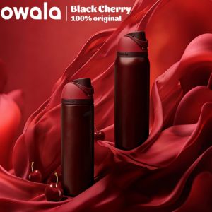 ready stock Original 【100% Authentic】Owala FreeSip Black Cherry Water Bottle 24oz/32oz Leak-Proof with Built-in StrawBPA-Free for Sports