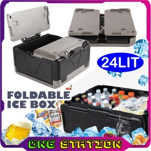 Camping Cooler Box Foldable Ice Cooler Food Storage Box Kotak Ais Box Picnic Food Storage Box Warmer Kotak Sejuk Beku