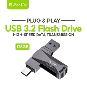 BAVIN UF02 Dual Interface USB 3.2 & Type-C Flash Drive for Rapid High-Speed Plug & Play Data Transfer