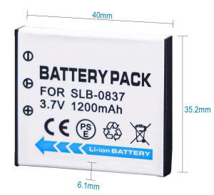 PIN MÁY ẢNH SAMSUNG SLB-0837 DÙNG CHO DIGIMAX i5 i6 L73 L50 L60 NV3 NV5 NV7