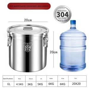 rice dispenser 25kilos stainless Kitchen food storage container 25kg whipped cream cereal milk 50 kgs Moistures-proof