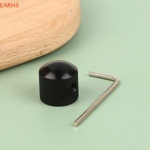 EOY 1ชิ้นลูกบิดปรับเสียงเบสกีต้าร์ไฟฟ้า ลูกบิดปรับเสียงปรับเสียงได้พร้อมฝาปิดชิ้นส่วนกีตาร์ลูกบิดแบบกดพร้อมรูอุปกรณ์กีตาร์