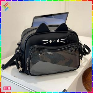 Cute Messenger Bag with Adjustable Strap Japanese Messenger Bag with Zipper Womens Fashion Backpacks for Travel Work Party Shopping Office