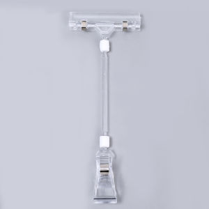 Plastic Shelf Clamp Price Tag Pop Clip Holder Label Rack Supermarket Sign Display Clamp Card Holding
