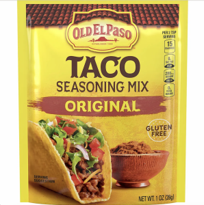 BỘT GIA VỊ TACO Old El Paso Original Taco Seasoning Mix Packet VỊ Original PHONG CÁCH MEXICO 38g (1oz)