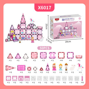 [SG] Magnetic Tiles Window Art DIY - STEM Building Blocks with Color Gel Craft Kit Educational Toy Kids