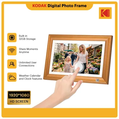ODAK 14.1 Inch Smart WiFi Digital Picture Frame 1920x1080 Touch Screen Auto-Rotate Built in 32GB Memory Share Photos and Videos for Anywhere Anytime for Friends and Family