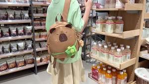 Ba lô Kapibara dễ thương cho nữ dung tích lớn ba lô trường học cho sinh viên ba lô đa năng cho nữ