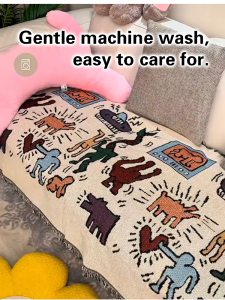 Multifunctional Graffiti Dust Cover for American Sofa Towel