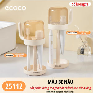 Giá để bàn chải đánh răng ECOCO cho kí túc xá sinh viên | Cốc Ly nhựa uống nước súc miệng cá nhân cao cấp 25112