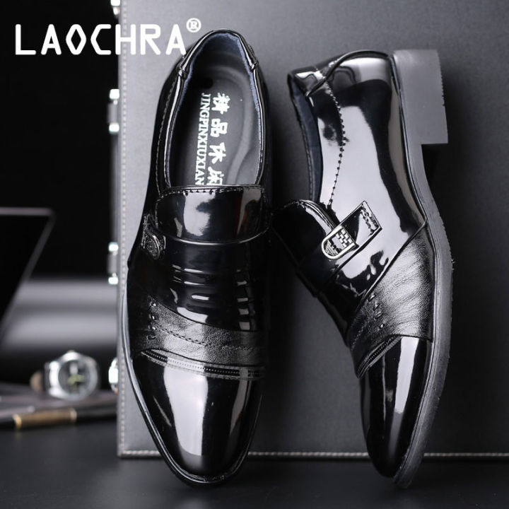 LAOCHRA Classic Business Men's Dress Shoes Fashion Pointed Toe Formal  Wedding Shoes Men Slip On Office Oxford Shoes For Men Black Lazada PH
