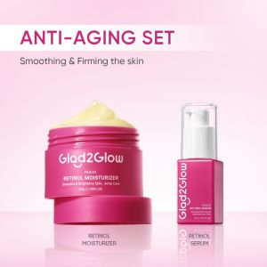 GIad2GIow Peach Retinol Moisturizer & Serum-Anti Aging 2PCS