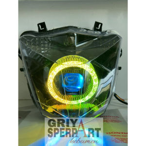 Lampu depan Honda BeAT street ESP K81 2016-2019 biled billed Matrix RGB Ring bulat