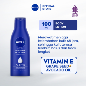 NIVEA Body Lotion Intensive Moisture 100ml - Hand body lotion mositurizer 48 jam body care kulit kering kasar bersisik pecah-pecah memperbaiki skin barrier pelembab melembutkan badan - Vitamin E Grapeseed oil Avocado oil Hydra IQ