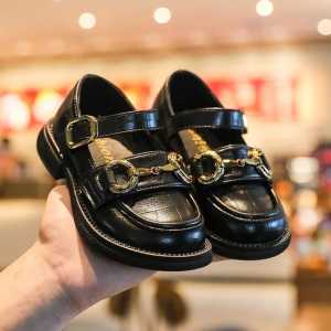 Sepatu Flats Anak Perempuan Motif Kancing Beruang Elegan untuk Sekolah dan Pesta - Size 26-35