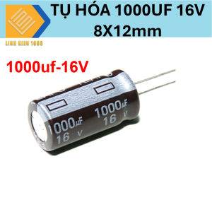 Tụ điện hóa 1000uf16v màu đen chân cắm thẳng( 5 con )
