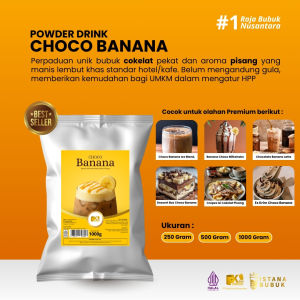 Bubuk Minuman Plain Reguler Rasa Choco Banana Powder Drink Reguler Coklat Pisang