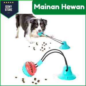 Mainan Hewan Peliharaan Gigitan Bola Anjing Kunyah Gigitan TPR Molar Suction Tempel Dog Permainan